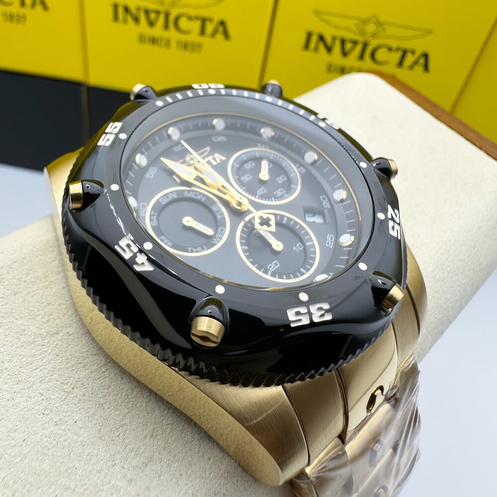 NEW Invicta Pro Diver 51MM Black Dial Swiss Quartz Bracelet Watch